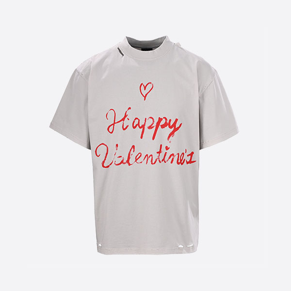 バレンシアガ リップスティック バレンタイン Tシャツ オーバーサイズ ホワイト
