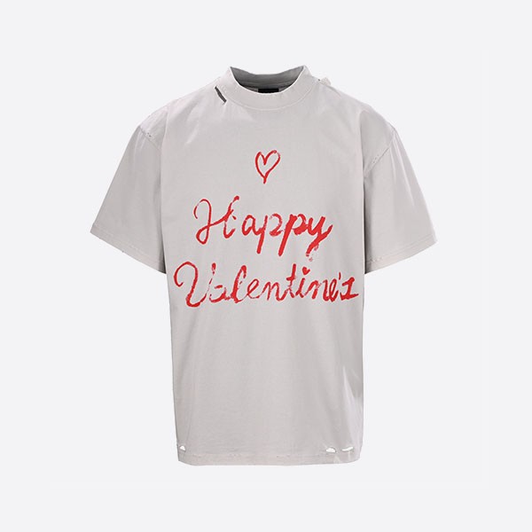 バレンシアガ リップスティック バレンタイン Tシャツ オーバーサイズ ホワイト