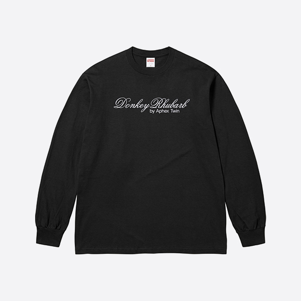 シュプリーム x エイフェックス・ツイン ドンキー ルバーブ L/S Tシャツ ブラック