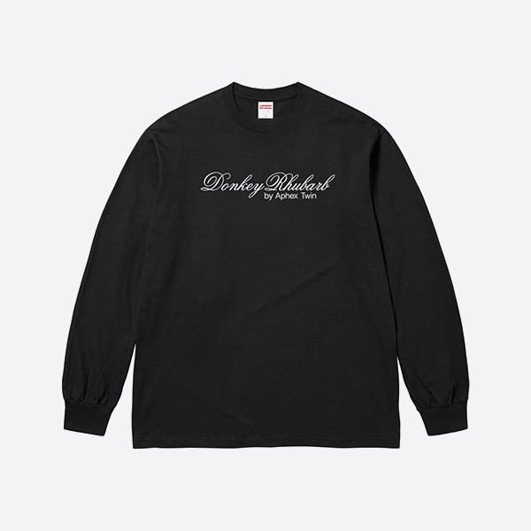 シュプリーム x エイフェックス・ツイン ドンキー ルバーブ L/S Tシャツ ブラック