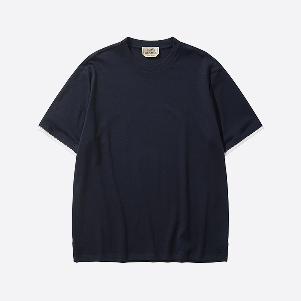 エルメス サドルステッチ Tシャツ ネイビー