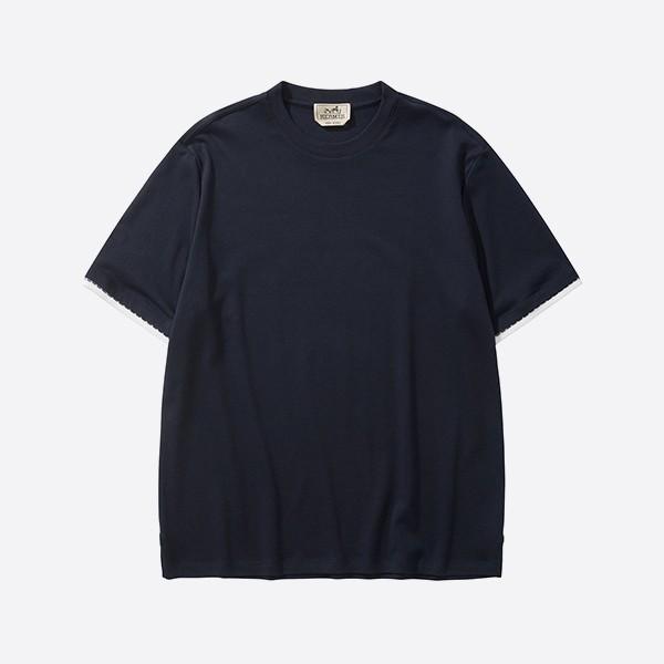 エルメス サドルステッチ Tシャツ ネイビー