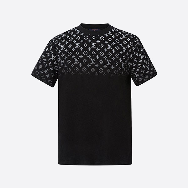 ルイ・ヴィトン モノグラム グラデーション コットン Tシャツ ブラック