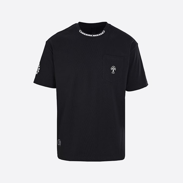 クロームハーツ ネックロゴ Tシャツ ブラック