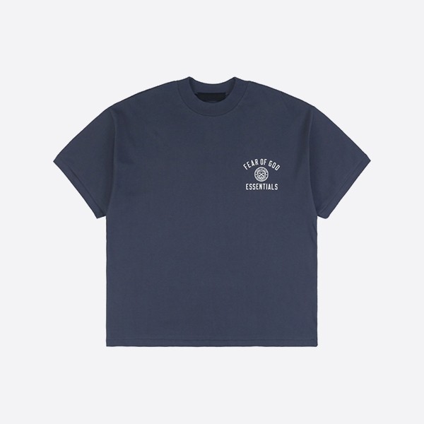 フィアオブゴッド エッセンシャルズ マリンユニバーシティ クルーネック Tシャツ ブルー