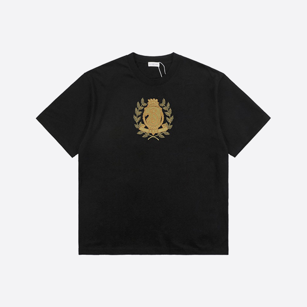 バーバリー Bクレスト コットンTシャツ ブラック