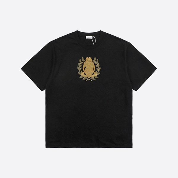 バーバリー Bクレスト コットンTシャツ ブラック