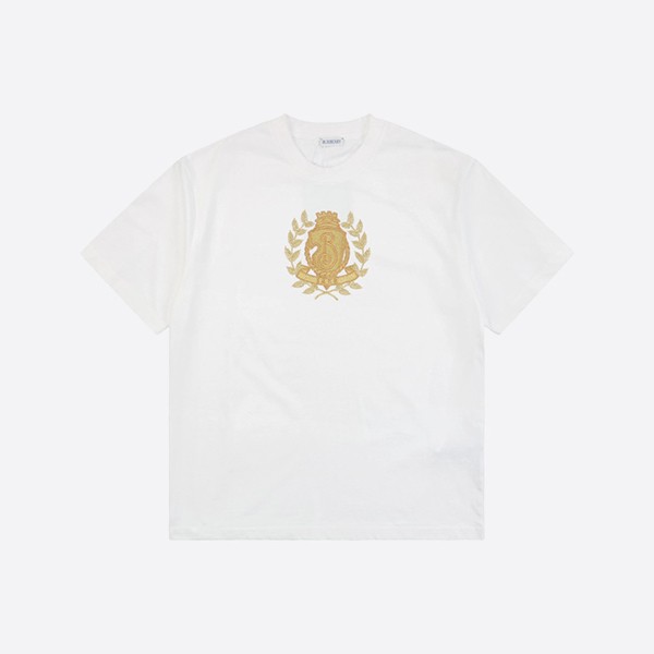 バーバリー Bクレスト コットンTシャツ ホワイト