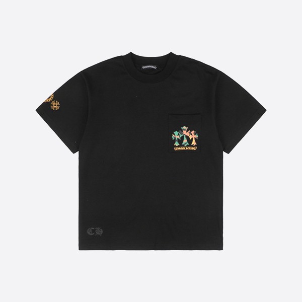 クロームハーツ カモ ホースシュー ロゴ Tシャツ ブラック