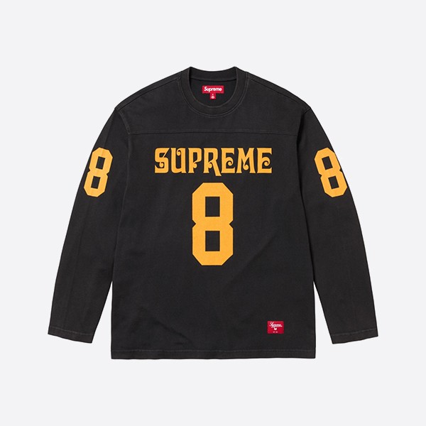 シュプリーム アフィリエイテッド L/S フットボールトップ ブラック