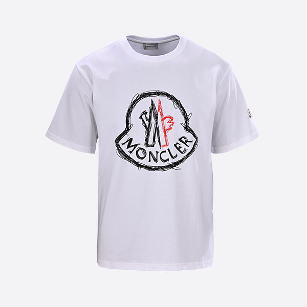 モンクレール 手書きロゴ Tシャツ ホワイト