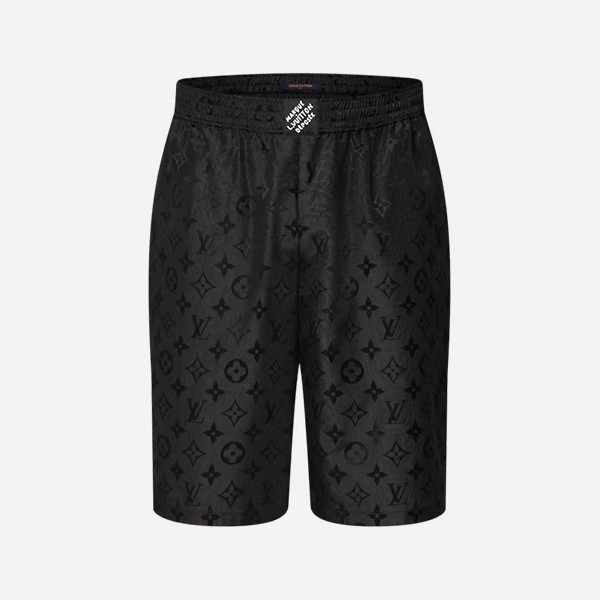 ルイ・ヴィトン モノグラム モアレ ジャカード シルク ショートパンツ ブラック