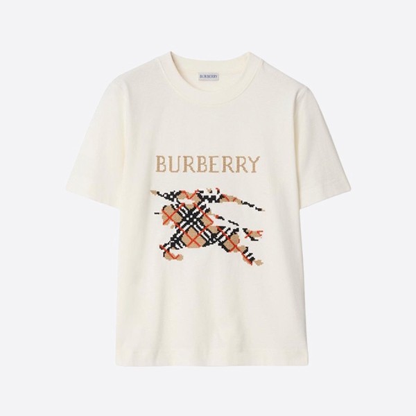 バーバリー クロスステッチ EKD コットン Tシャツチョーク