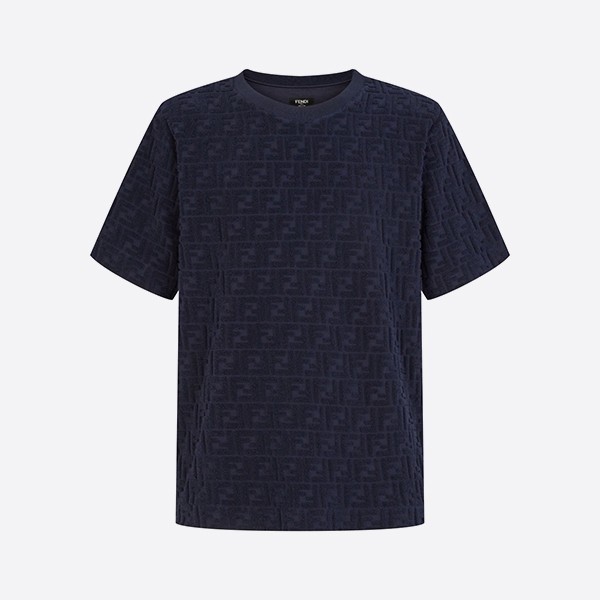 フェンディ テリーコットンTシャツ ブルー