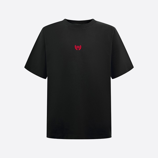 バレンシアガ ローレル クラシック Tシャツ ミディアムフィット フェードブラック