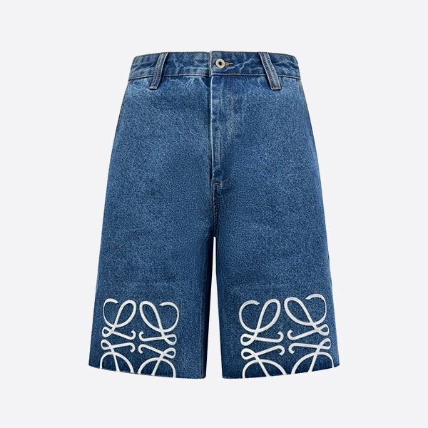 ロエベ アナグラム ショートパンツ デニム ブルー
