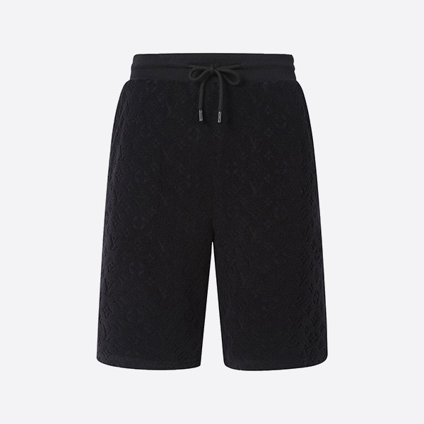 「正規品級」ルイ・ヴィトン モノグラム フレンチテリー ショートパンツ ブラック