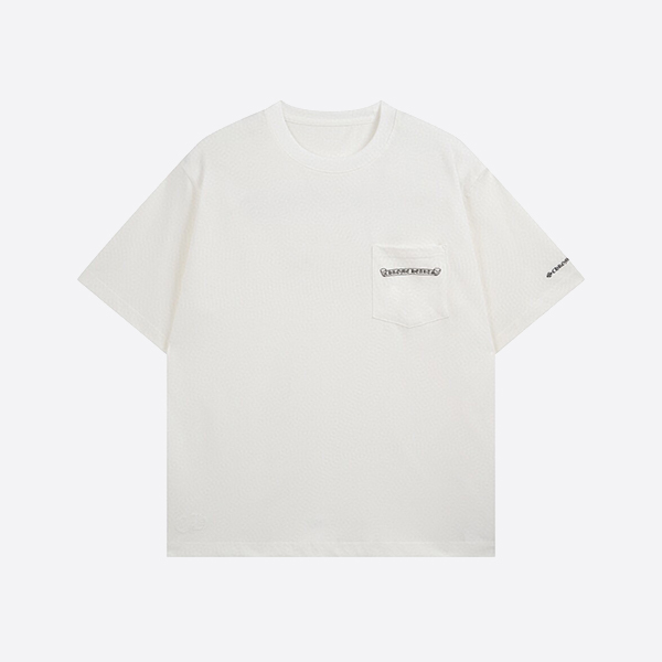 クロームハーツ スクロールロゴポケットTシャツ ホワイト