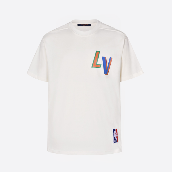 ルイ・ヴィトン x NBA バスケットボール 半袖Tシャツ ホワイト