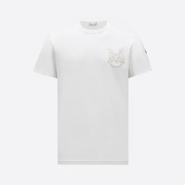 モンクレール モノグラム コットンTシャツ ホワイト