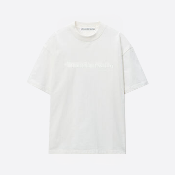 「正規品級」アレクサンダーワン ホワイトコットンオーバーサイズロゴTシャツ（ヴィンテージホワイト）