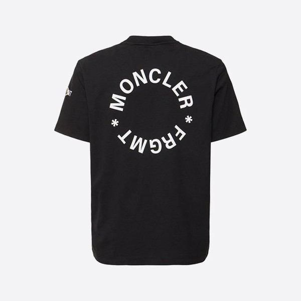 「正規品級」モンクレール x FRGMT マキシロゴ コットンTシャツ ブラック