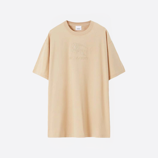 「正規品級」バーバリー EKD コットン Tシャツ ソフト フォーン