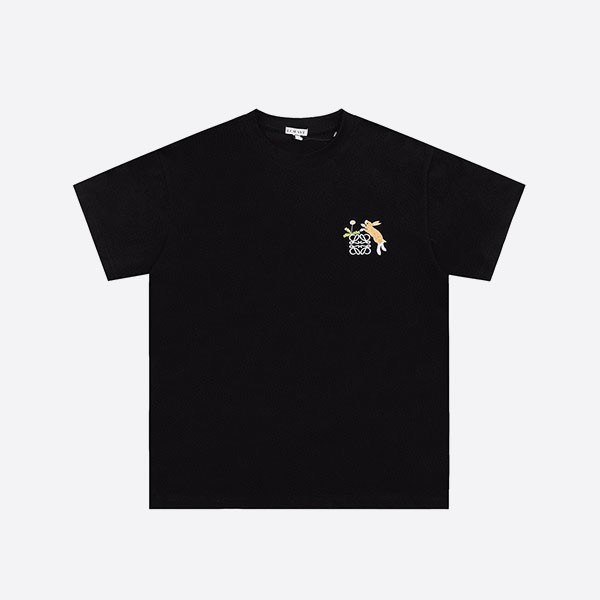 ロエベ ラビット リラックスフィット Tシャツ コットン ブラック