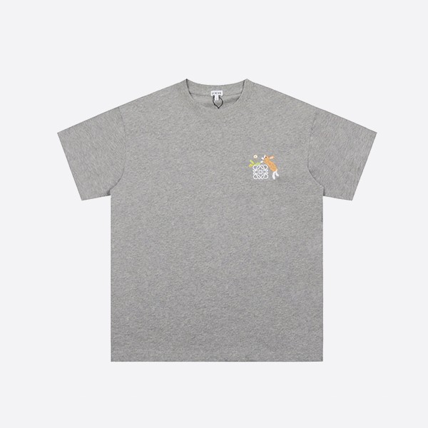 ロエベ ラビット リラックスフィット Tシャツ コットン グレー
