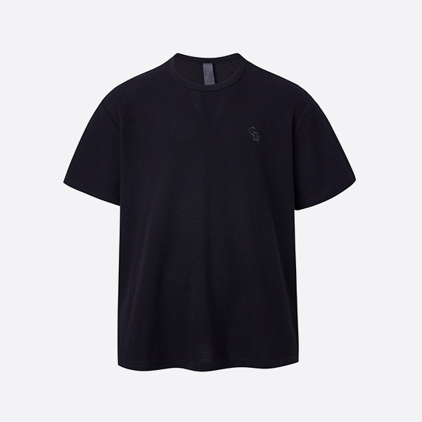 クロームハーツ CHレターワッフルサーマル半袖Tシャツ ブラック