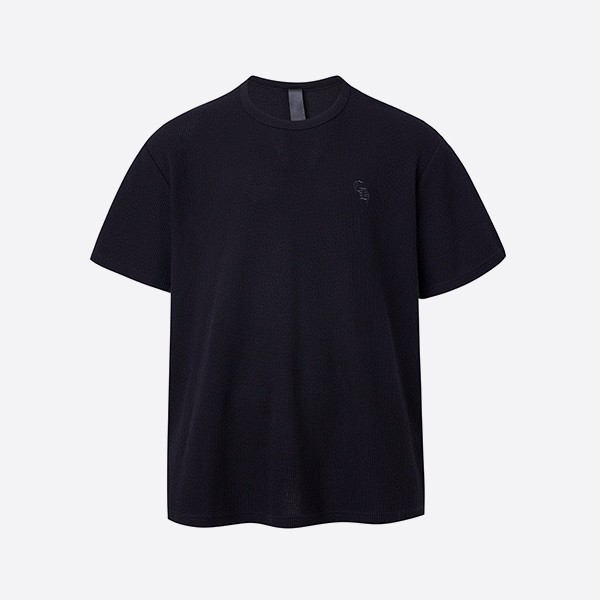 クロームハーツ CHレターワッフルサーマル半袖Tシャツ ブラック