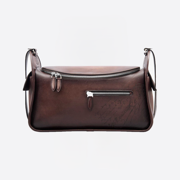 ベルルッティ ペリプル バレルバッグ スクリットレザー ブラウン PERIPLE_BARREL_BAG-V82