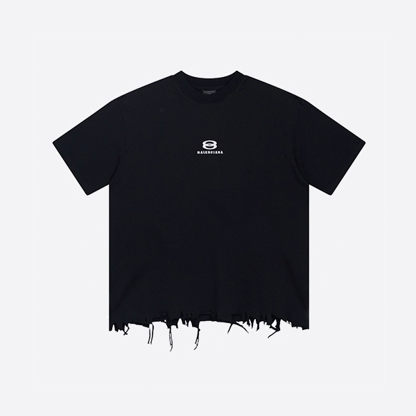 バレンシアガ ループ スポーツ アイコン クロップド Tシャツ（ブラック）