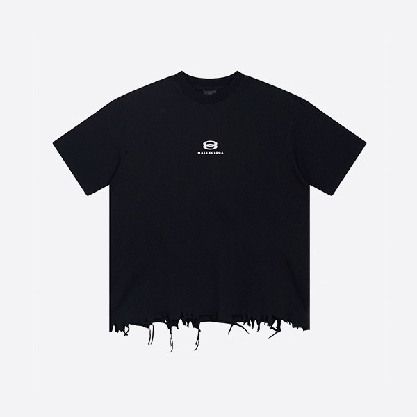 バレンシアガ ループ スポーツ アイコン クロップド Tシャツ（ブラック）