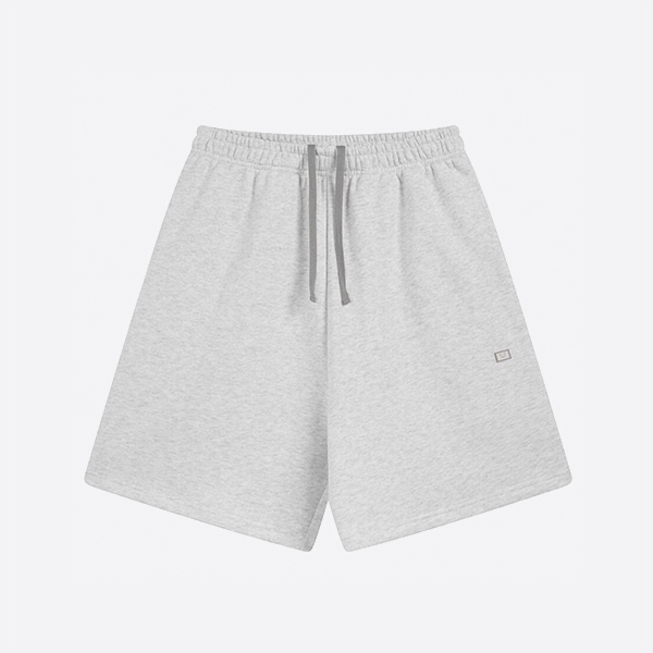 アクネ ストゥディオズ コットン ショートパンツ ペールグレー メランジ