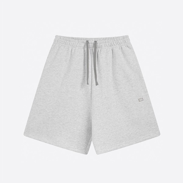 アクネ ストゥディオズ コットン ショートパンツ ペールグレー メランジ