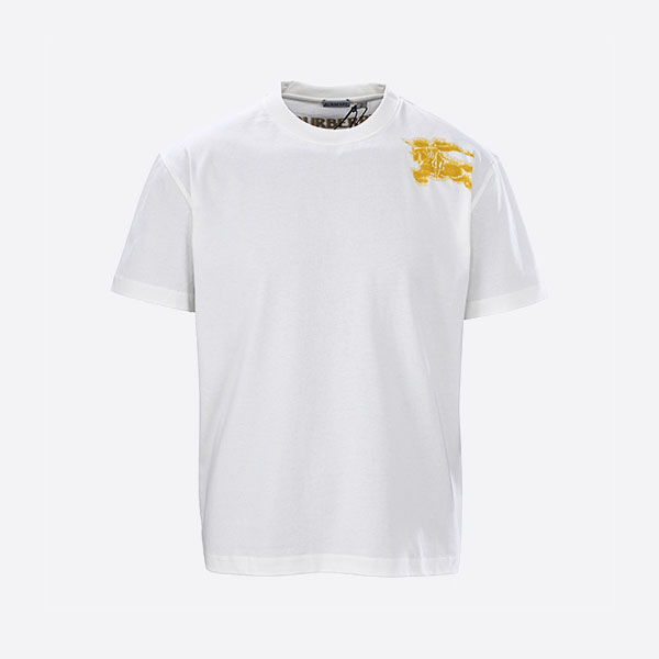 バーバリー スプレーアート EKD コットン Tシャツ イエロー ホワイト