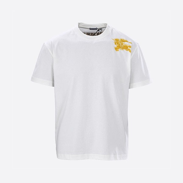 バーバリー スプレーアート EKD コットン Tシャツ イエロー ホワイト