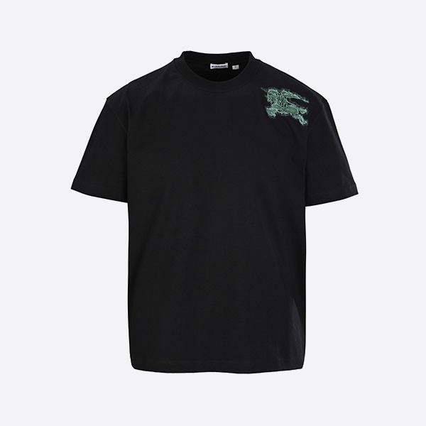 バーバリー スプレーアート EKD コットン Tシャツ グリーン ブラック