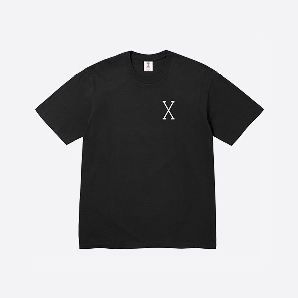 シュプリーム x 40エーカーズ マルコムX Tシャツ ブラック