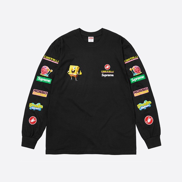 シュプリーム x スポンジ・ボブ カステッリ L/S Tシャツ ブラック