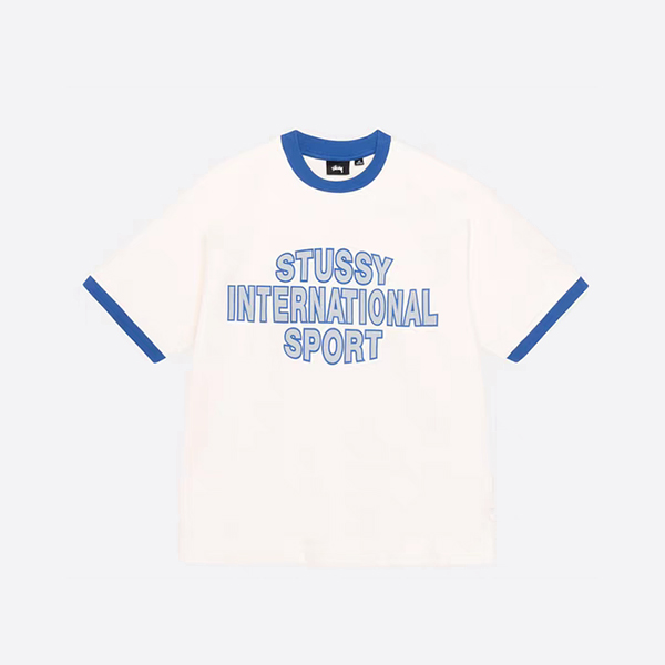 ステューシー スポーツ リンガーTシャツ（オフホワイト）