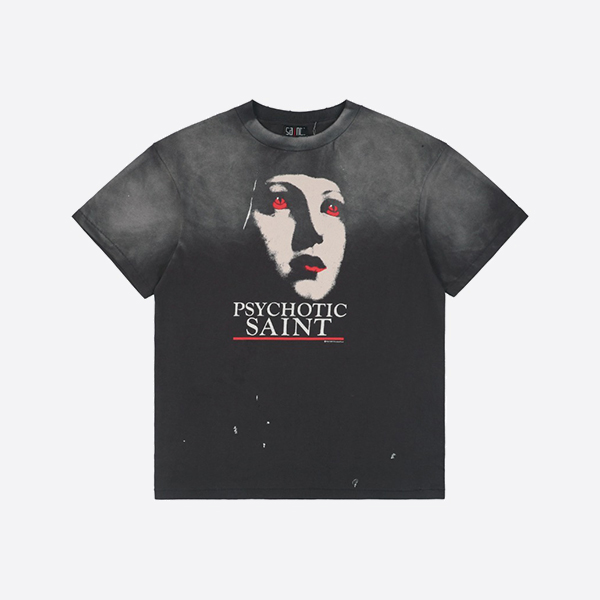 SAINT Mxxxxxx SS Tシャツ/サイコティック SNT/ブラック