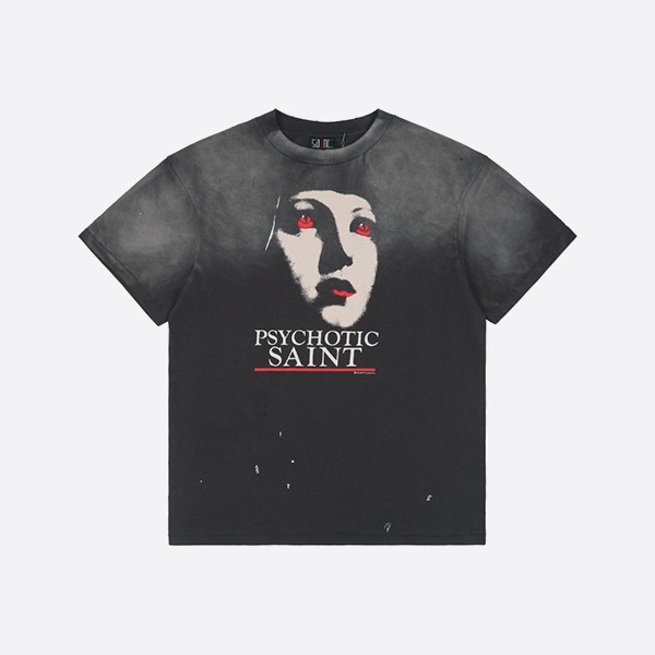 SAINT Mxxxxxx SS Tシャツ/サイコティック SNT/ブラック