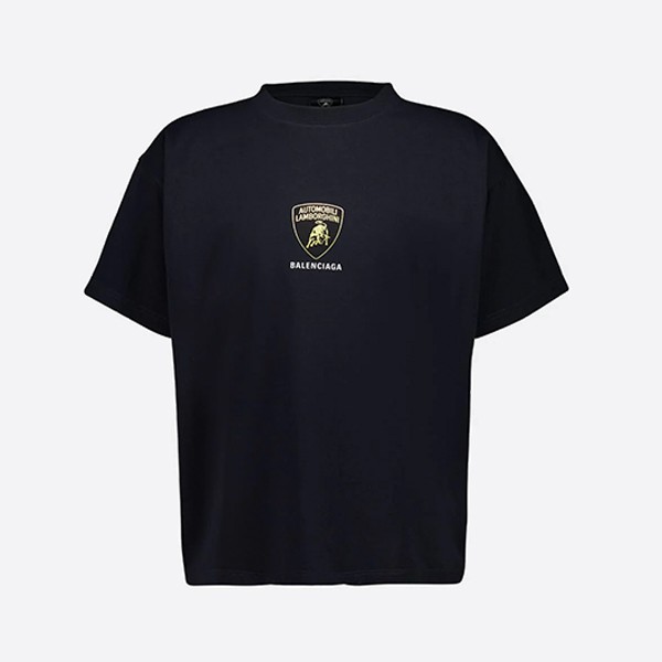 バレンシアガ ランボルギーニ エンブレム オーバーサイズ Tシャツ（ブラック フェード）