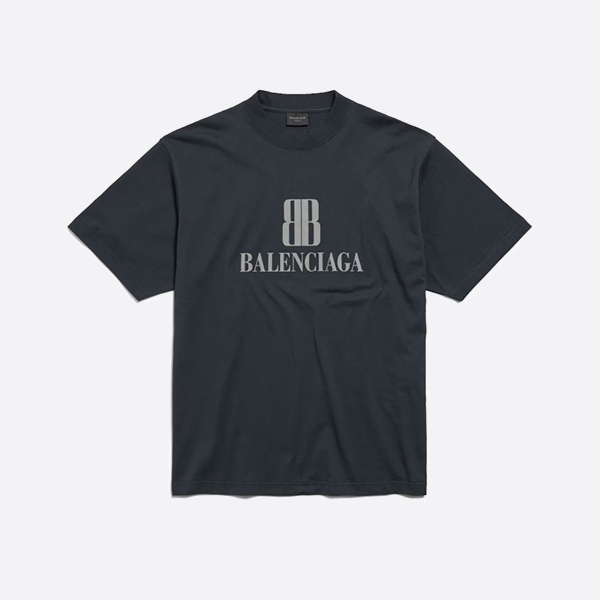 バレンシアガ ナノBB Tシャツ ミディアムフィット ブラック フェード