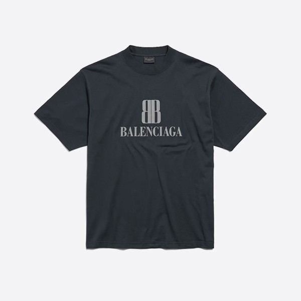 バレンシアガ ナノBB Tシャツ ミディアムフィット ブラック フェード