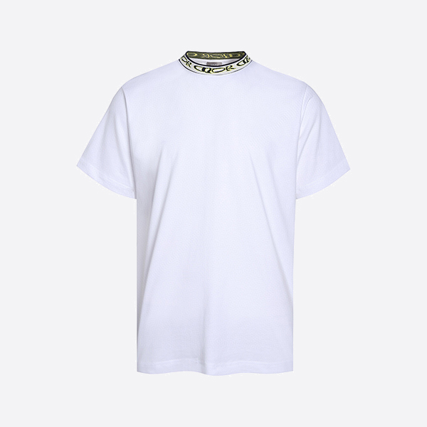 ディオール アンド ルイス ハミルトン ネック ロゴ Tシャツ リラックスフィット ホワイト