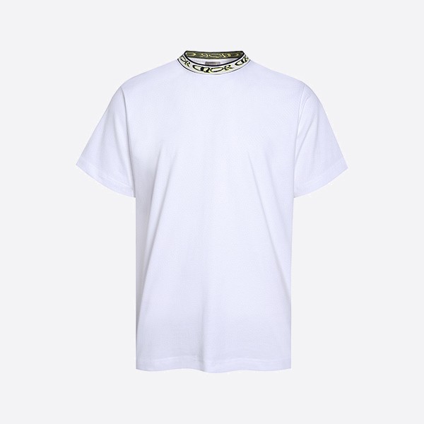 ディオール アンド ルイス ハミルトン ネック ロゴ Tシャツ リラックスフィット ホワイト