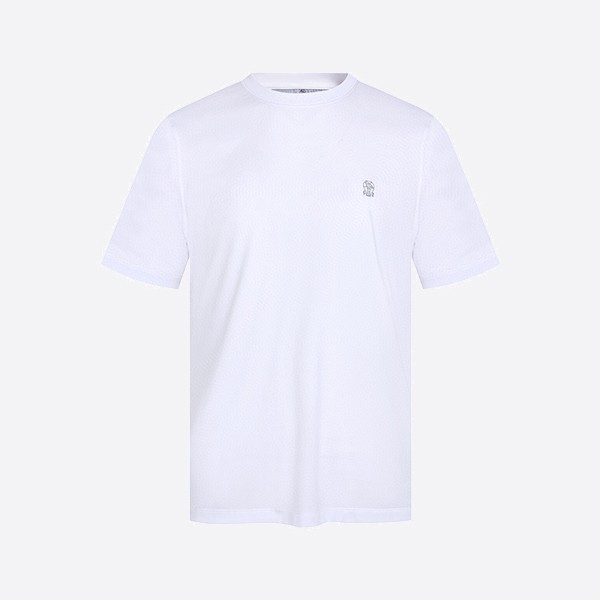 ブルネロ・クチネリ ロゴ Tシャツ ホワイト